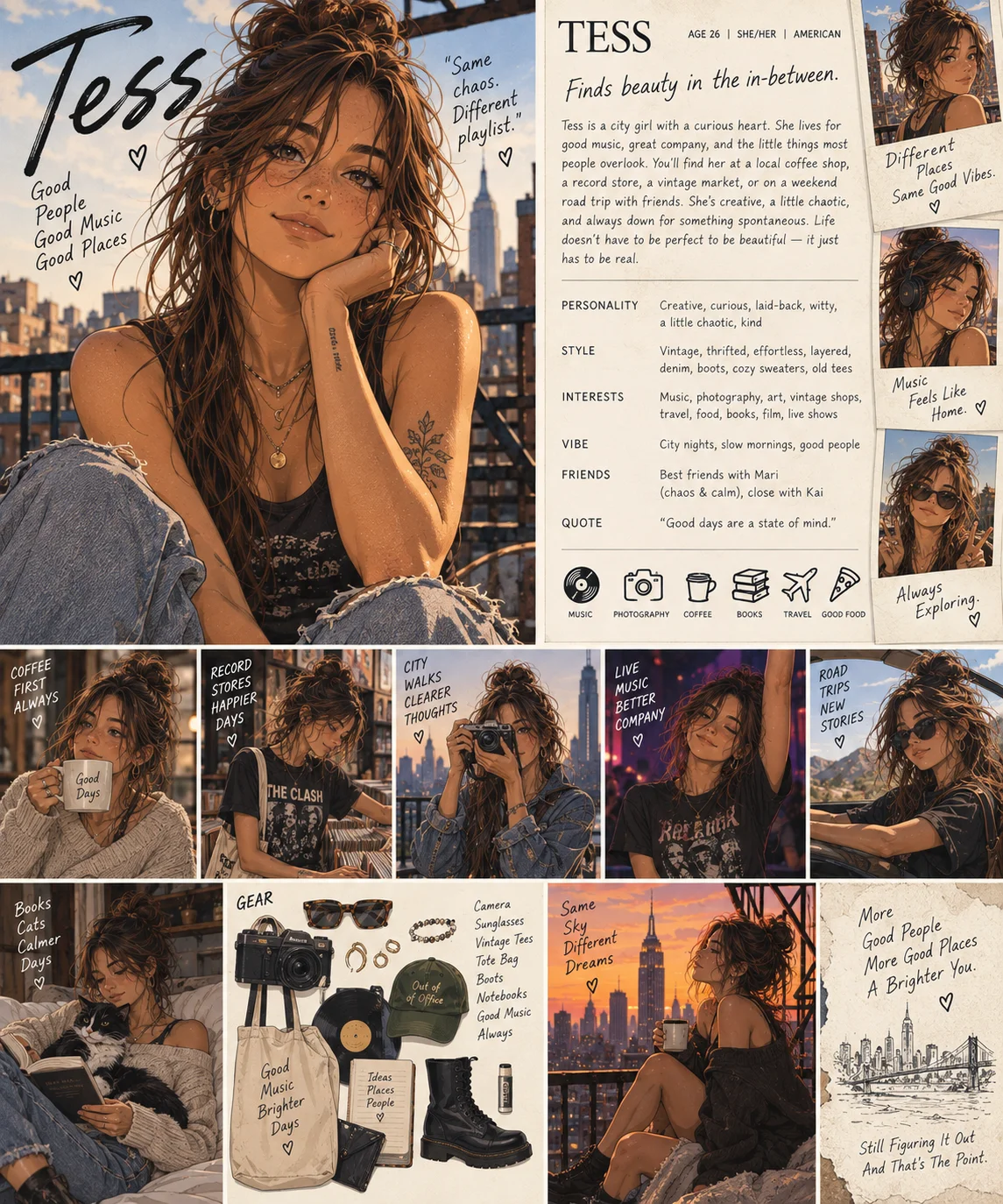 Tess complete character reference sheet